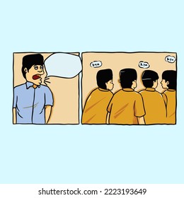 Illustration vector graphic "BOOKS OR COMICS LAYOUT DESIGN 6" you can use it to make books or comics and text balloons are available for adding text