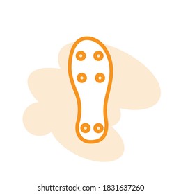 Illustration Vector graphic of boot print icon template