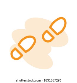 Illustration Vector graphic of boot print icon template