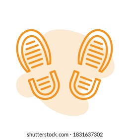 Illustration Vector graphic of boot print icon template