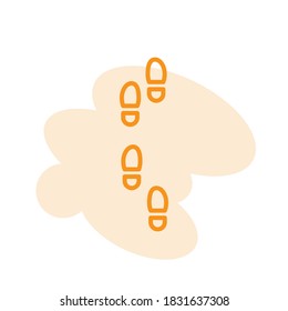 Illustration Vector graphic of boot print icon template