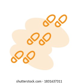 Illustration Vector graphic of boot print icon template