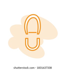 Illustration Vector graphic of boot print icon template