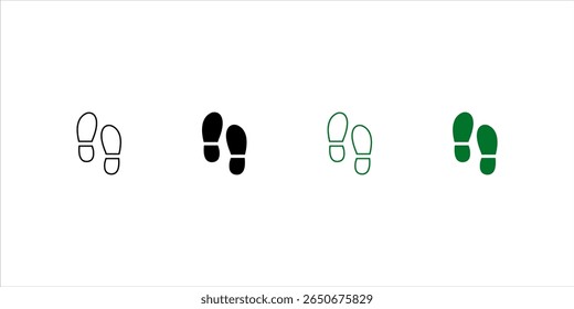 Illustration Vector graphic of boot print icon set template