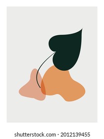 ilustración vectorial gráfico de arte mural botánico