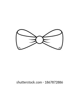 Illustration vector graphic of bow tie icon. Concept flat design. Perfect for poster, banner, web, symbol, application, card, template, coverbook, cartoon, etc.