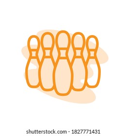 Illustration Vector graphic of bowling icon template