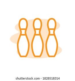 Illustration Vector graphic of bowling icon template