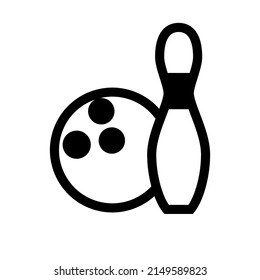 Illustration Vector graphic of bowling icon template