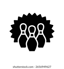 Ilustración Vector Gráfico de Plantilla de diseño de iconos de bolos