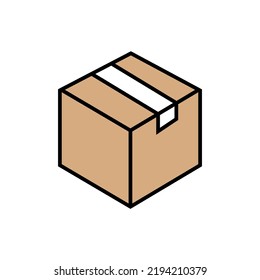 Gráfico vectorial de ilustración del icono de caja