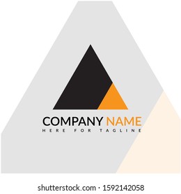 illustration vector graphic of box inside triangle logo template
