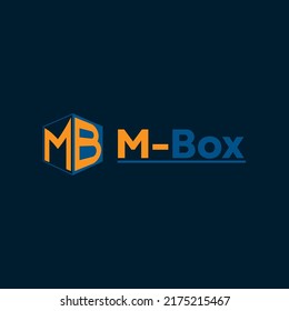 Illustration Vector Graphic of Box Logo with initial M