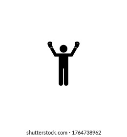 Illustration vector graphic of boxer. Sparing icon. Boxing icon. Perfect for websites, web design, mobile app, info graphics on white background.