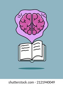 Gráfico vectorial de ilustración del libro del cerebro