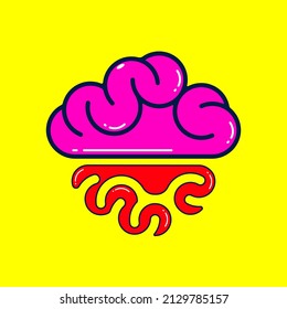 Illustration vector graphic of Brain Burn