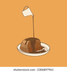 illustration vector graphic of bread and chocolate, fit for food menu designs, advertisements, children's drawings, wallpapers, etc
