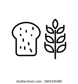 Illustration Vector graphic of bread icon