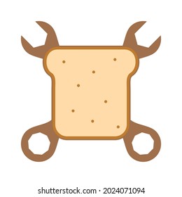 Illustration Vector Graphic of Bread Logo. Perfect to use for Technology Company