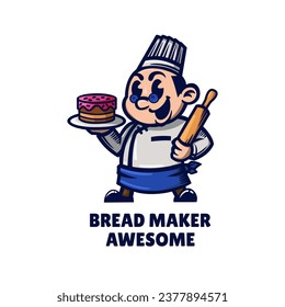 Illustration vector graphic of Bread Maker, good for logo design