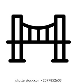 Illustration vector graphic of bridge, architecture using outline style on a white background. Suitable for mobile apps, website projects and more.