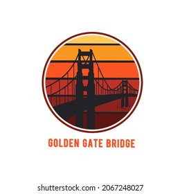 ilustración vectorial gráfico del puente al atardecer view,símbolo,adecuado para fondo,banner,afiche,etc.