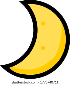 illustration vector graphic of a bright moon at night, perfect for weather prediction design materials, etc.