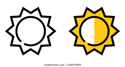 Illustration Vector Graphic of brightness, sun, weather icon