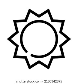 Ilustración Vector Gráfico de brillo, sol, icono meteorológico