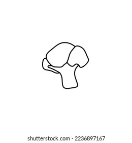 illustration vector graphic of brocoli line art perfect for logos, icons, designs, posters, flyers, advertisements, and drawing books 