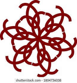illustration vector graphic of brown flower mandala