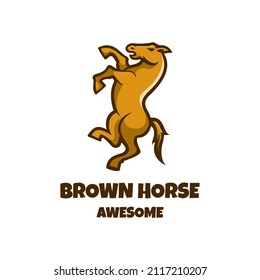 Illustration vector graphic of Brown Horse, good for logo design
