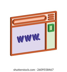 Illustration Vector graphic of browser icon. Fit for internet, app, software, application etc.