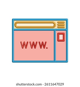 Illustration Vector graphic of browser icon. Fit for internet, app, software, application etc.
