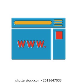 Illustration Vector graphic of browser icon. Fit for internet, app, software, application etc.