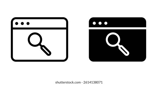 Illustration Vector graphic of browser icon. Fit for internet, app, software, application etc.