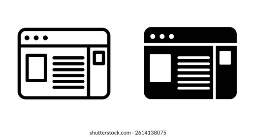 Illustration Vector graphic of browser icon. Fit for internet, app, software, application etc.