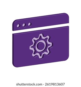Gráfico Vetor de Ilustração do ícone do navegador. Apto para internet, app, software, aplicativo etc.