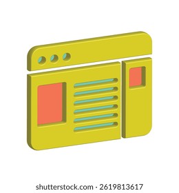 Gráfico Vetor de Ilustração do ícone do navegador. Apto para internet, app, software, aplicativo etc.