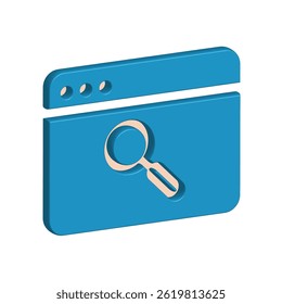 Gráfico Vetor de Ilustração do ícone do navegador. Apto para internet, app, software, aplicativo etc.