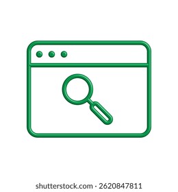 Gráfico Vetor de Ilustração do ícone do navegador. Apto para internet, app, software, aplicativo etc.