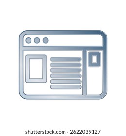 Gráfico Vetor de Ilustração do ícone do navegador. Apto para internet, app, software, aplicativo etc.