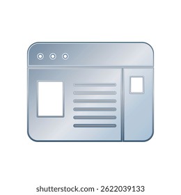 Gráfico Vetor de Ilustração do ícone do navegador. Apto para internet, app, software, aplicativo etc.