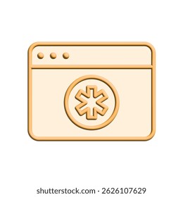 Gráfico Vetor de Ilustração do ícone do navegador. Apto para internet, app, software, aplicativo etc.
