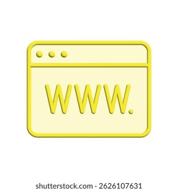 Gráfico Vetor de Ilustração do ícone do navegador. Apto para internet, app, software, aplicativo etc.
