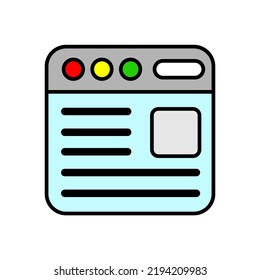 Illustration Vector Graphic of Browser, window Icon
