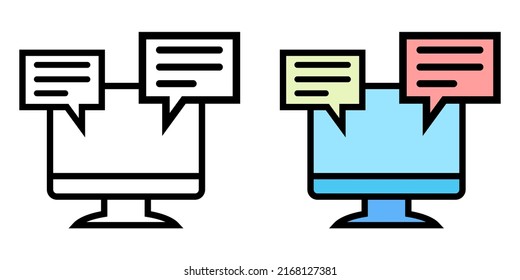 Ilustración Vector Gráfico de burbujas, chat, icono de comunicación