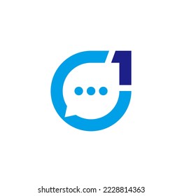 Ilustración Gráfica vectorial de la letra de burbuja G Un diseño de logotipo de tecnología comercial chatting