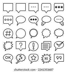Ilustración Gráfico vectorial del icono del discurso de burbuja