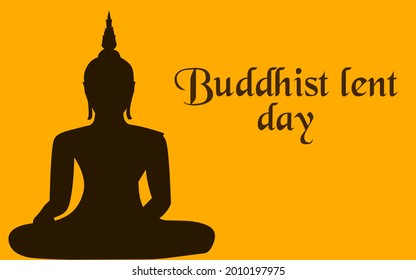 Illustration vector graphic of buddhist lent day